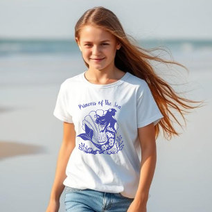 Hawaiiaanse zeemeerminprinses van het Zee T-shirt