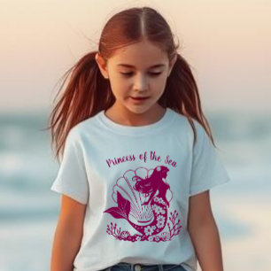 Hawaiiaanse zeemeerminprinses van het Zee T-shirt