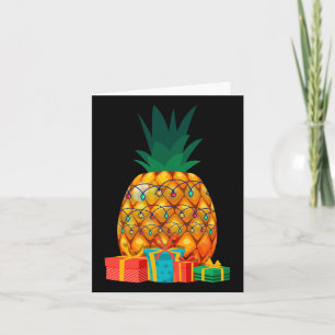 Hawaiiaanse zomer tropische vruchten ananas kerst kaart