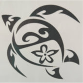 Hawaiiaanse zwarte schildpad sticker (Voorkant)