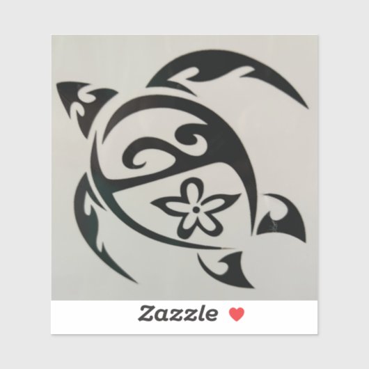 Hawaiiaanse zwarte schildpad sticker (Vel)