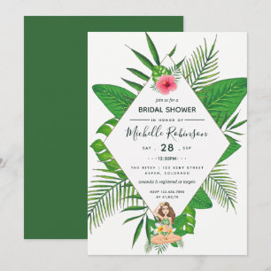 Hawaiian Aloha Luau Bridal Shower Kaart
