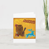 Hawaiian Aloha Tiki Bar Retro Luau Party Kaart (Voorkant)