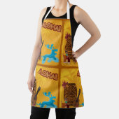 Hawaiian Aloha Tiki Bar Retro Luau Party Schort (Insitu)