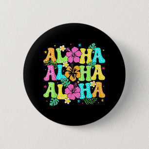 Hawaiian Aloha Tropical Luau Kostuumfeest Hawaï Ronde Button 5,7 Cm