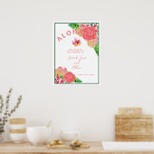 Hawaiian Aloha Wedding Welkom 2 Poster (Keuken)