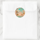  Hawaiian Beach Scene Ronde Sticker (Tas)