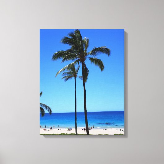 Hawaiian Beach Scène toile Imprimer (Recto)