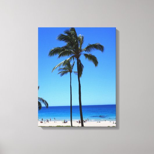 Hawaiian Beach Scène toile Imprimer (Recto)