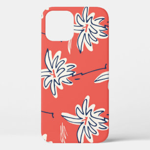 Hawaiian beach shirt, doodle palmpatroon. iPhone 12 hoesje