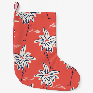 Hawaiian beach shirt, doodle palmpatroon. kleine kerstsok