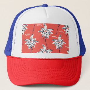 Hawaiian beach shirt, doodle palmpatroon. trucker pet