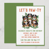 Hawaiian Berner Sennenhonden Bloem Lei Kaart (Voorkant / Achterkant)