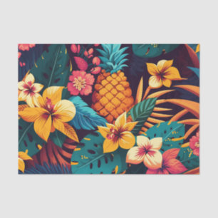Hawaiian blossom tropisch floranje patroon tissuepapier