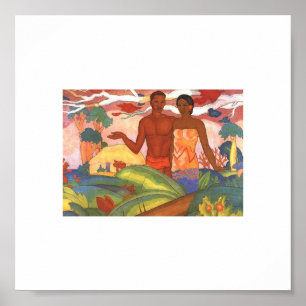 "Hawaiian Boy and Girl", door Arman Manookian Poster