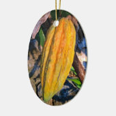 Hawaiian Cacao Pod Keramisch Ornament (Links)