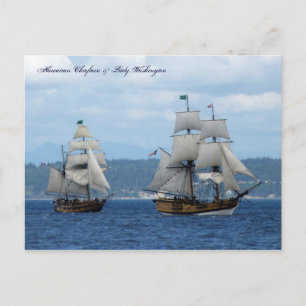 Hawaiian Chieftain & Lady Washington Briefkaart