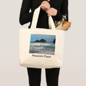 Hawaiian Coast Blue Sky Grote Tote Bag (Voorkant (product))