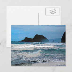 Hawaiian Coastal Island Ocean Tropical Paradise Briefkaart