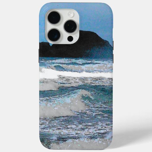 Hawaiian Coastal Island Ocean Tropical Paradise Case-Mate iPhone Case (Achterkant)