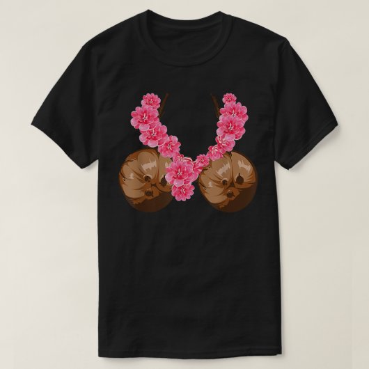 Hawaiian Coconut Bra Shirt Cool Halloween Flowery (Design voorkant)