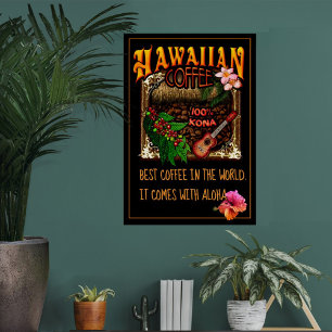 Hawaiian Coffee Poster