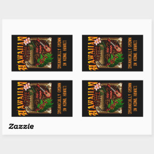 Hawaiian Coffee Rechthoekige Sticker