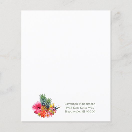 Hawaiian Collectie Flowers Pineapple Flyer (Voorkant)