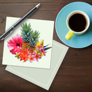Hawaiian Collectie Plumeria Pineapple Small Notitiekaartje