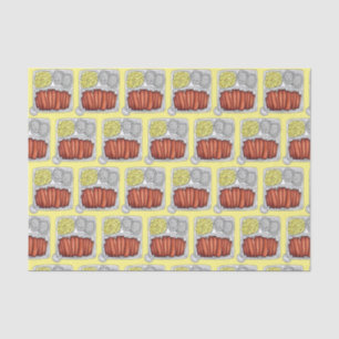 Hawaiian Cuisine Bord Lunch Rice Macaroni Salad Tissuepapier