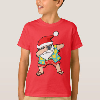Hawaiian Dabbing Santa T-shirt
