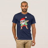 Hawaiian Dabbing Santa T-shirt (Voorkant volledig)