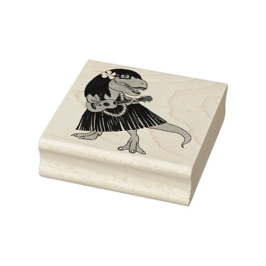 Hawaiian Dinosaur Ukulele Rubberstempel (Stempel)