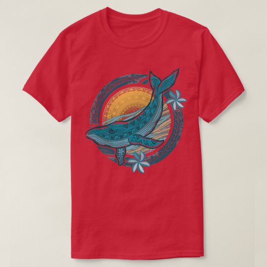  Hawaiian Diving Humpback Whale T-shirt (Design voorkant)