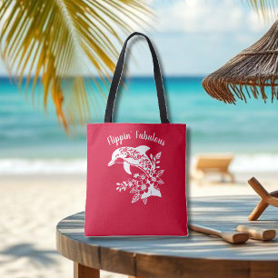 Hawaiian Dolphin-Flippin' Fabulous-Cherry Red Draagtas