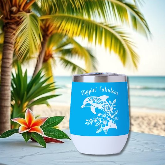 Hawaiian Dolphin- Flippin' Fabulous-Light Blue