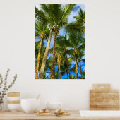 Hawaiian Exotic Beach Palm Trees Poster (Keuken)