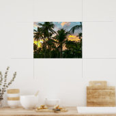 Hawaiian Exotic Beach Palm Trees Poster (Keuken)