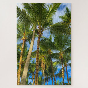 Hawaiian Exotic Beach Palm Trees & Sky Legpuzzel