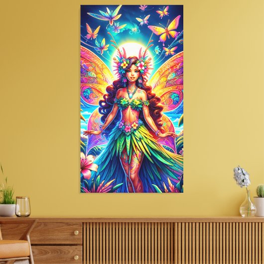 Hawaiian Fairy Canvas Afdruk (Insitu (Woonkamer))