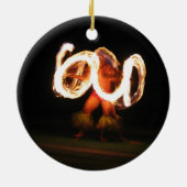 Hawaiian Fire Dance Keramisch Ornament (Achterkant)
