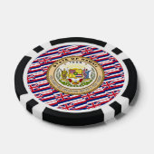 Hawaiian Flag & Seal, Flag of Hawaii Poker Chips (Enkel)
