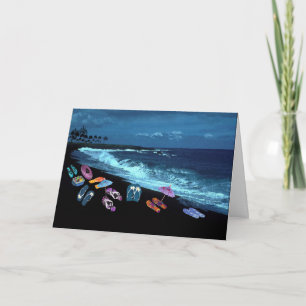 Hawaiian Flip Flop Beach Party Kaart