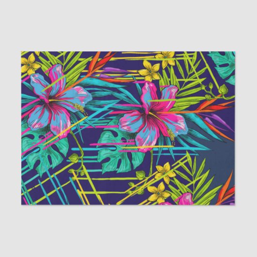Hawaiian Floral Decoupage Tissue papier (Voorkant)