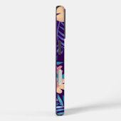 Hawaiian Floral Design on Purple Case-Mate iPhone Case (Achterkant / Rechts)