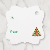 Hawaiian Floral kerstbomen Gift Label (Achterkant)