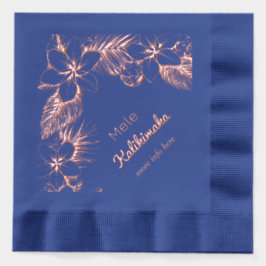 Hawaiian Floral – Mele Kalikimaka - Custom text Folie Servetten