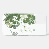 Hawaiian Floral Pattern in Green Monogramed Hoesje (Achterkant (horizontaal))