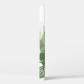 Hawaiian Floral Pattern in Green Monogramed Hoesje (Achterkant / Rechts)