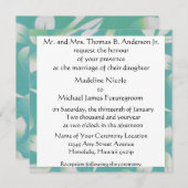 Hawaiian Floral Wedding Kaart (Voorkant / Achterkant)